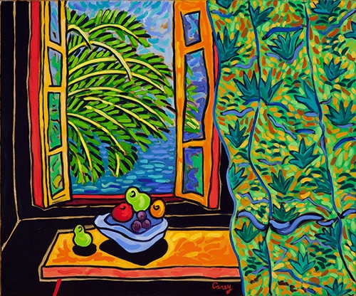 Click here to view Palm Window - Matisse window series by Cathy Carey