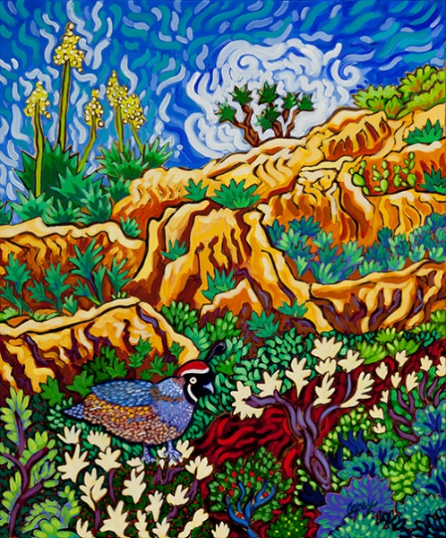 Click here to view Quail in a Canyon by Cathy Carey