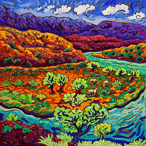 Click here to view Horses on the Rio Chama by Cathy Carey