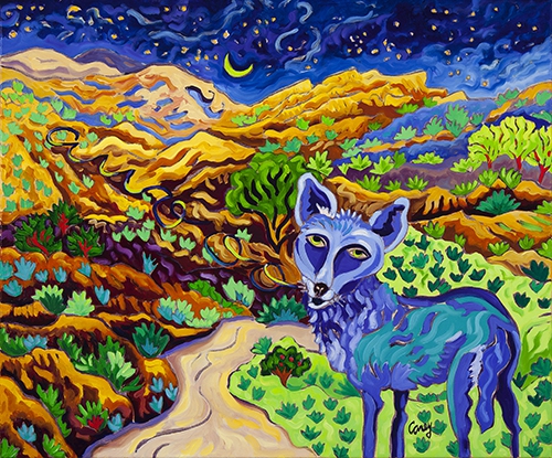Click here to view Coyote sings His Song by Cathy Carey