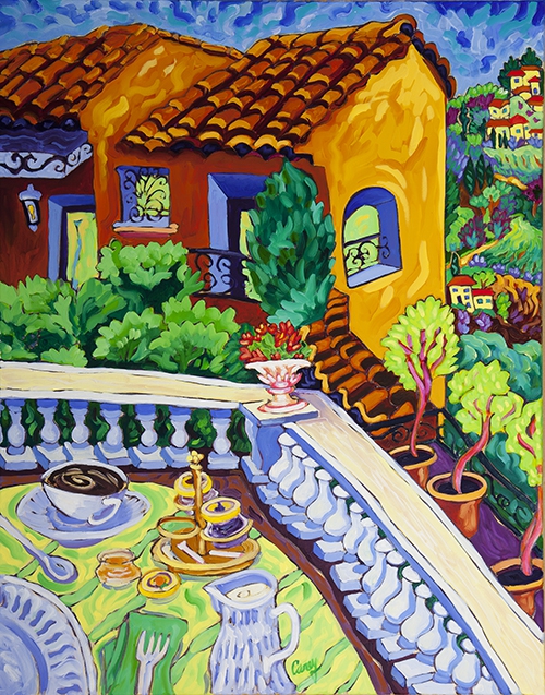 Click here to view Breakfast on a Balcony by Cathy Carey