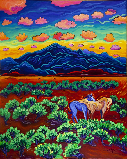Click here to view The Mountain Marries the Earth at Twilight by Cathy Carey
