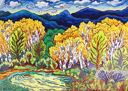 Click here to view Lake in the Aspen Forest by Cathy Carey